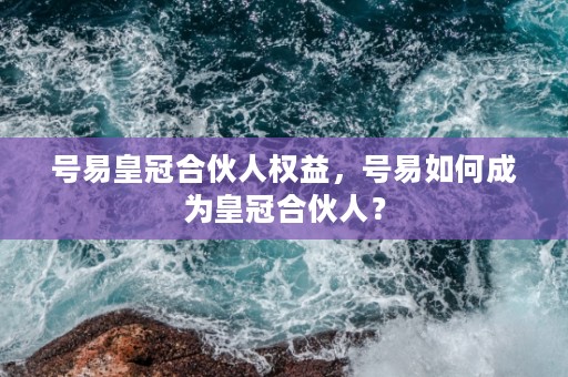 号易皇冠合伙人权益，号易如何成为皇冠合伙人？